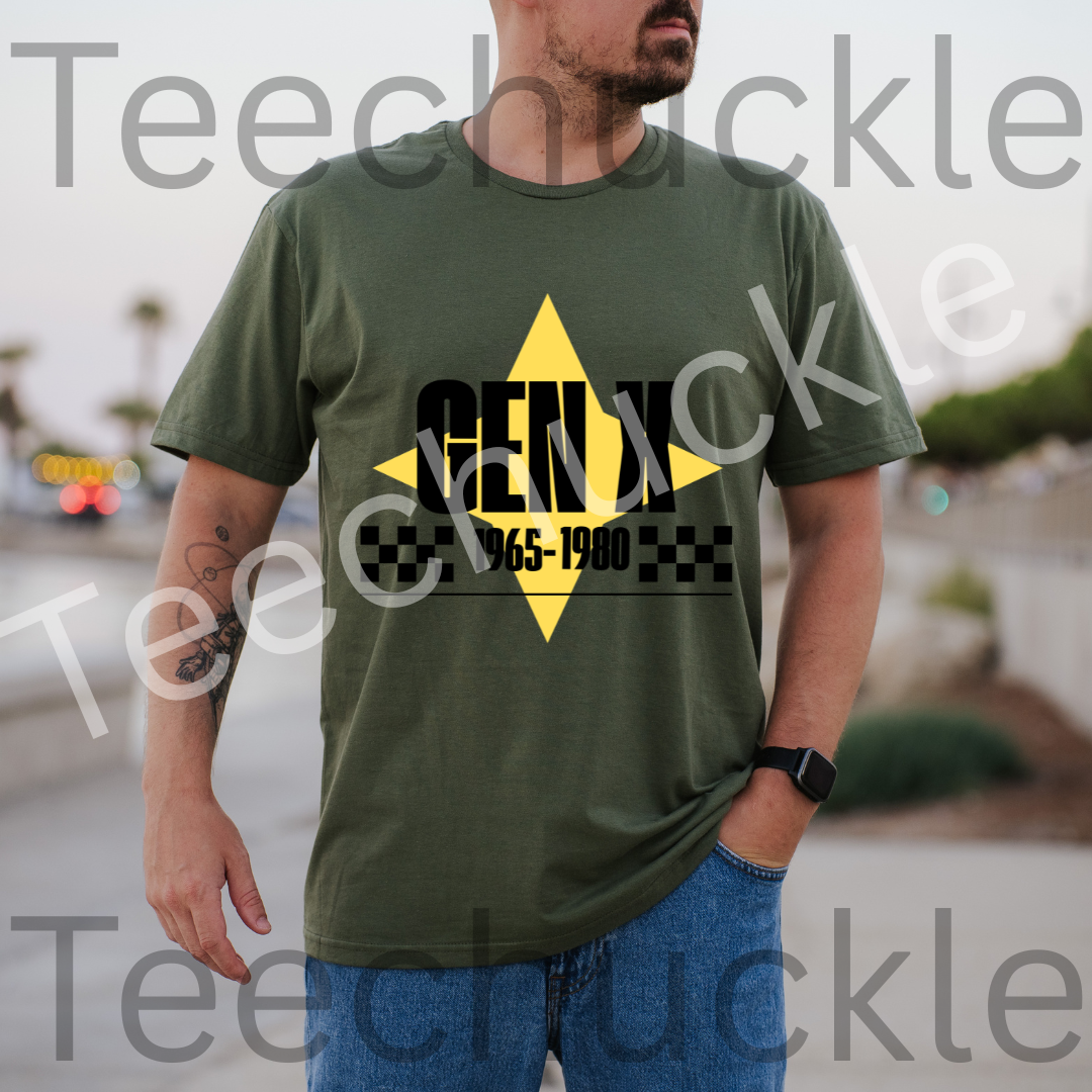 Teechuckle Unisex Gen x 1965-1980 T-shirt