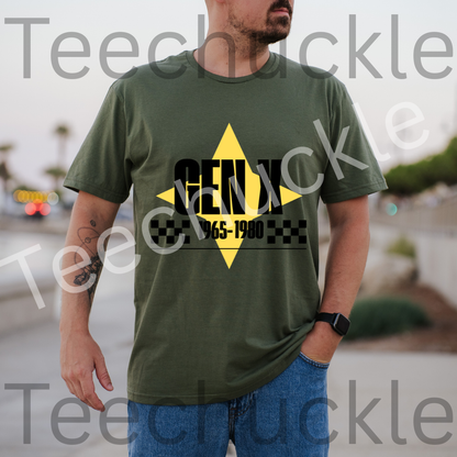 Teechuckle Unisex Gen x 1965-1980 T-shirt