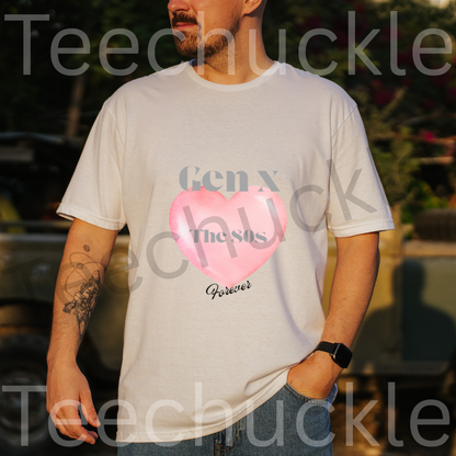 Teechuckle, Unisex Gen x Loves the 80s forever t-shirt