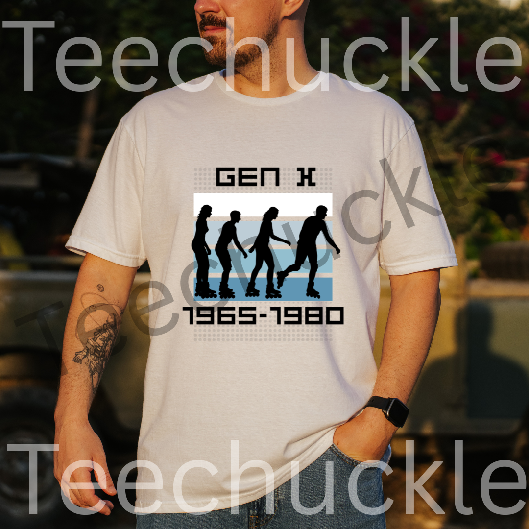 Teechuckle Unisex Gen x 1965-1980 T-shirt