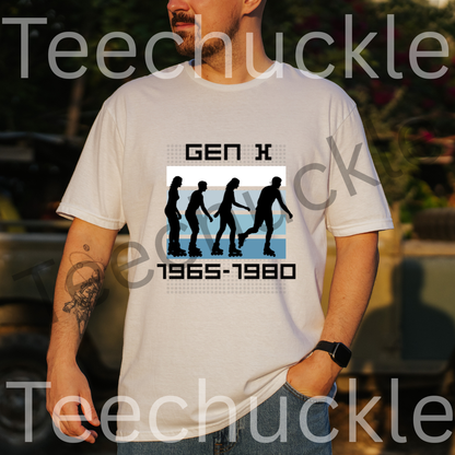 Teechuckle Unisex Gen x 1965-1980 T-shirt