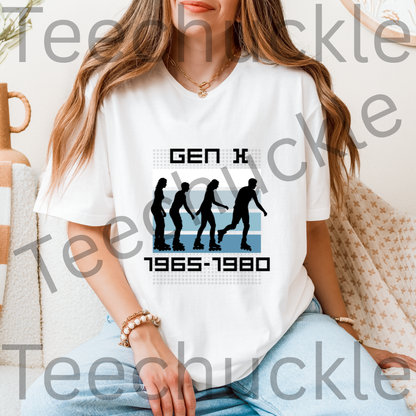 Teechuckle Unisex Gen x 1965-1980 T-shirt