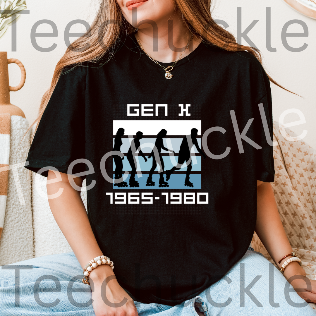 Teechuckle Unisex Gen x 1965-1980 T-shirt