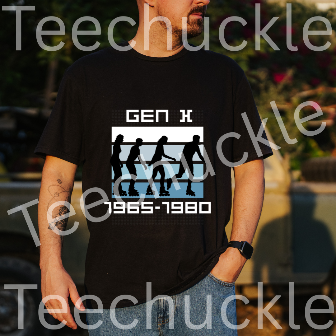 Teechuckle Unisex Gen x 1965-1980 T-shirt