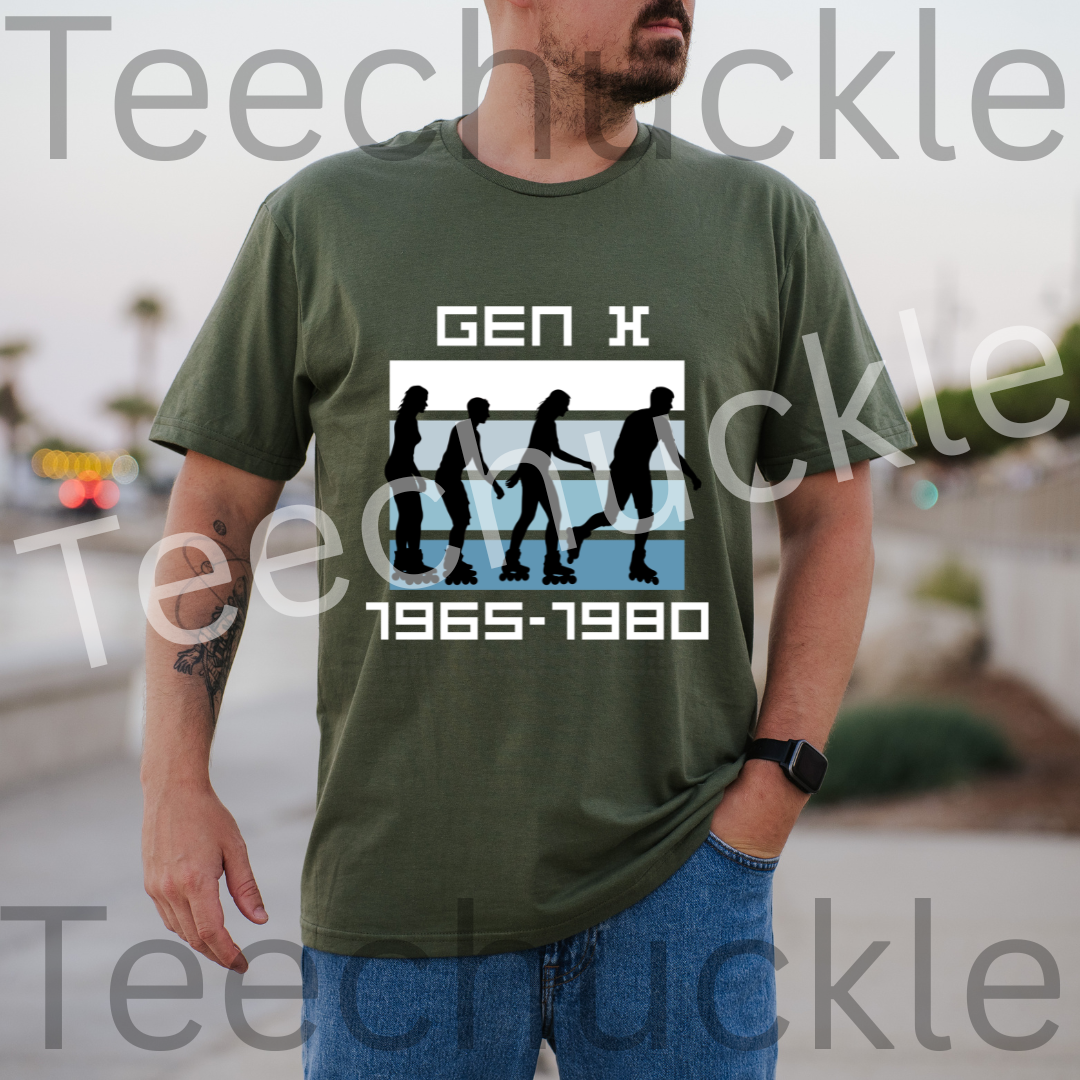 Teechuckle Unisex Gen x 1965-1980 T-shirt