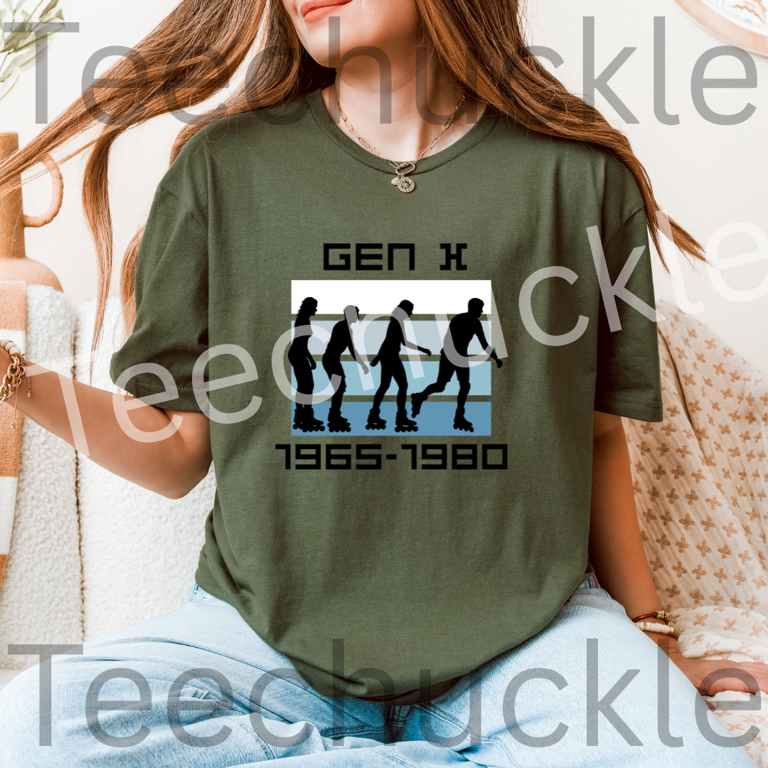 Teechuckle Unisex Gen x 1965-1980 T-shirt