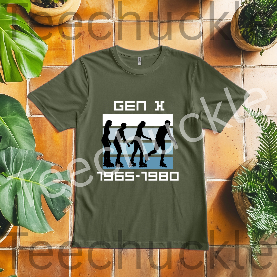 Teechuckle Unisex Gen x 1965-1980 T-shirt