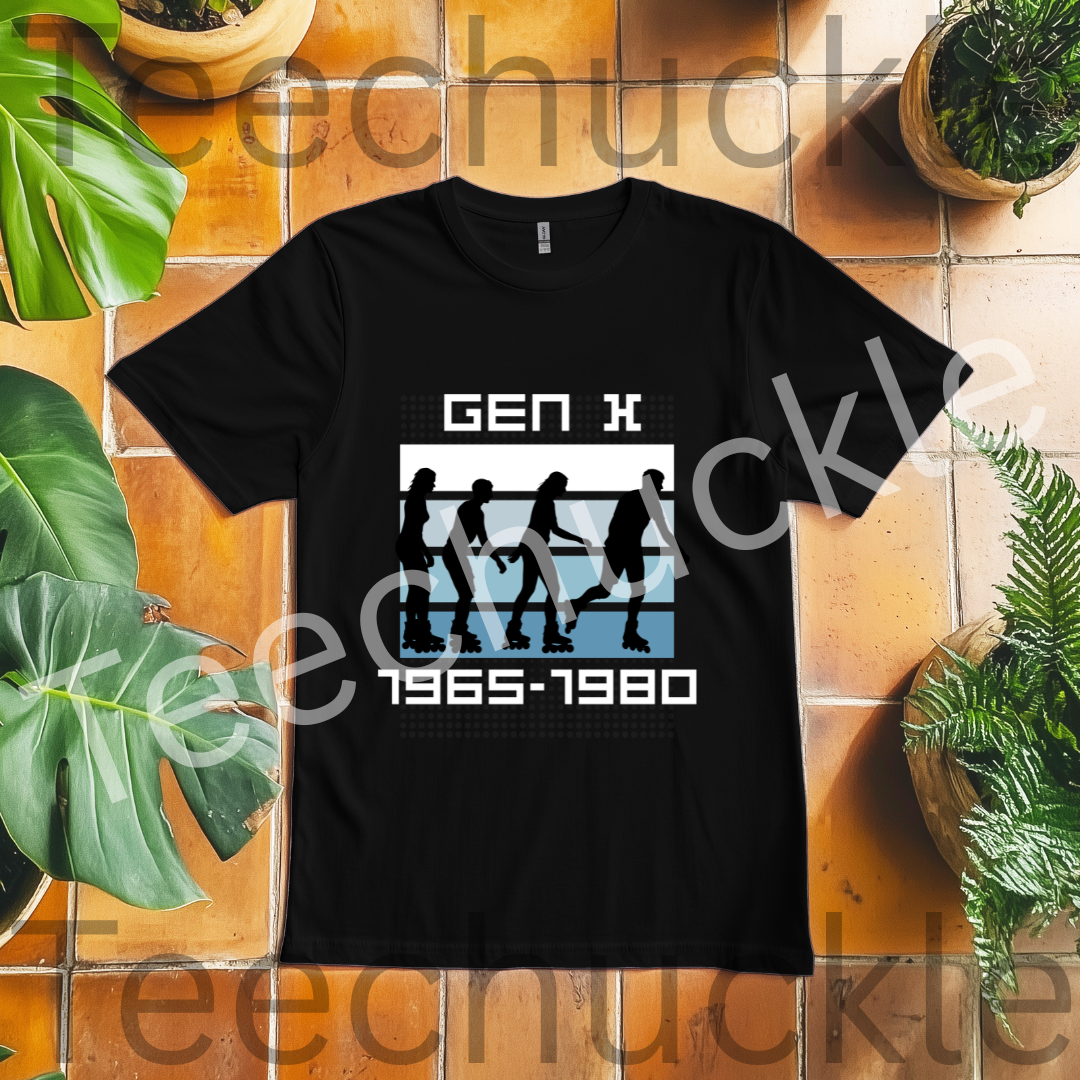 Teechuckle Unisex Gen x 1965-1980 T-shirt