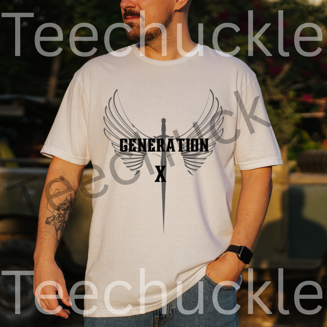 Teechuckle Unisex Generation x T-shirt