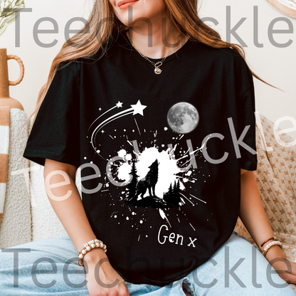 Teechuckle Unisex Gen x wolf T-Shirt