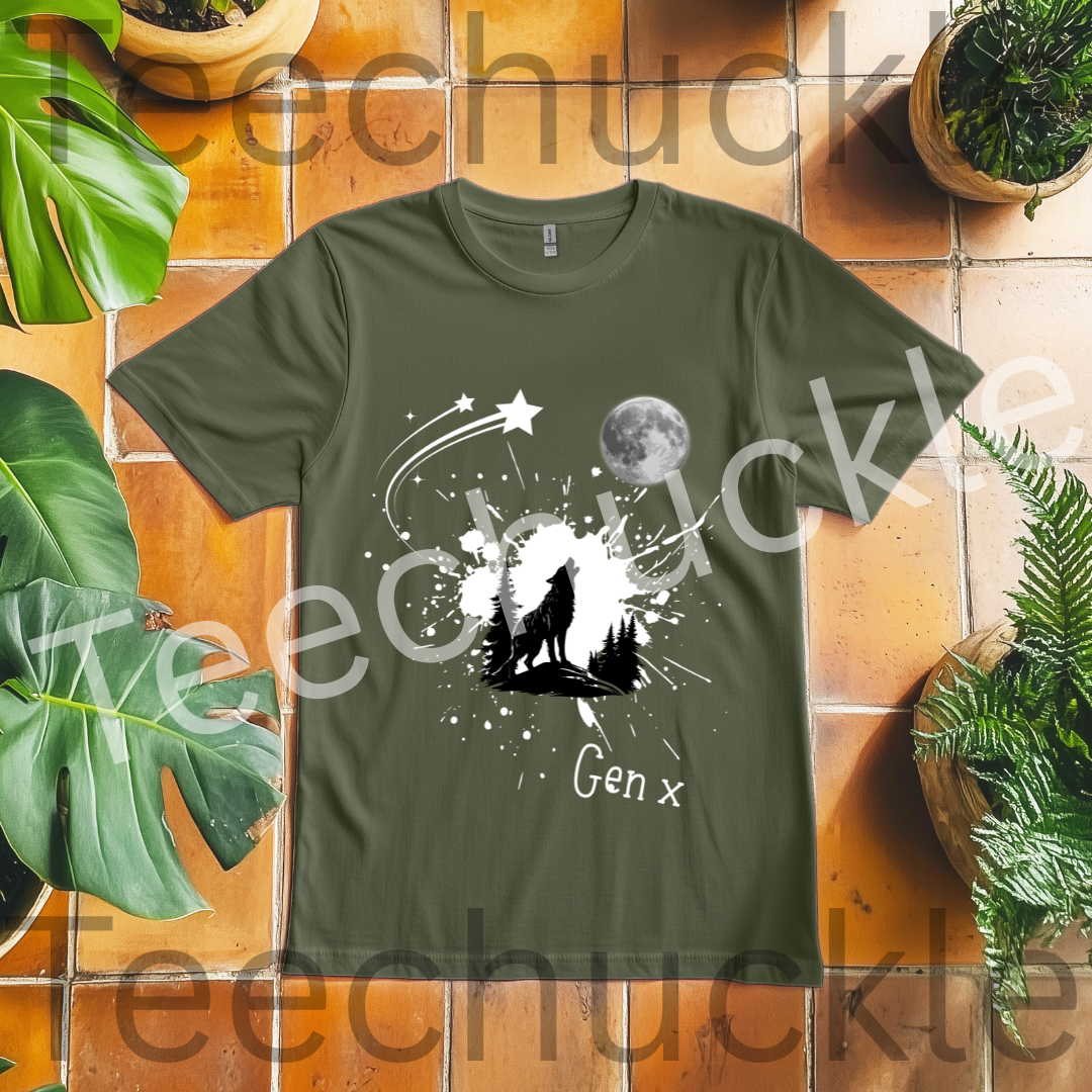 Teechuckle Unisex Gen x wolf T-Shirt