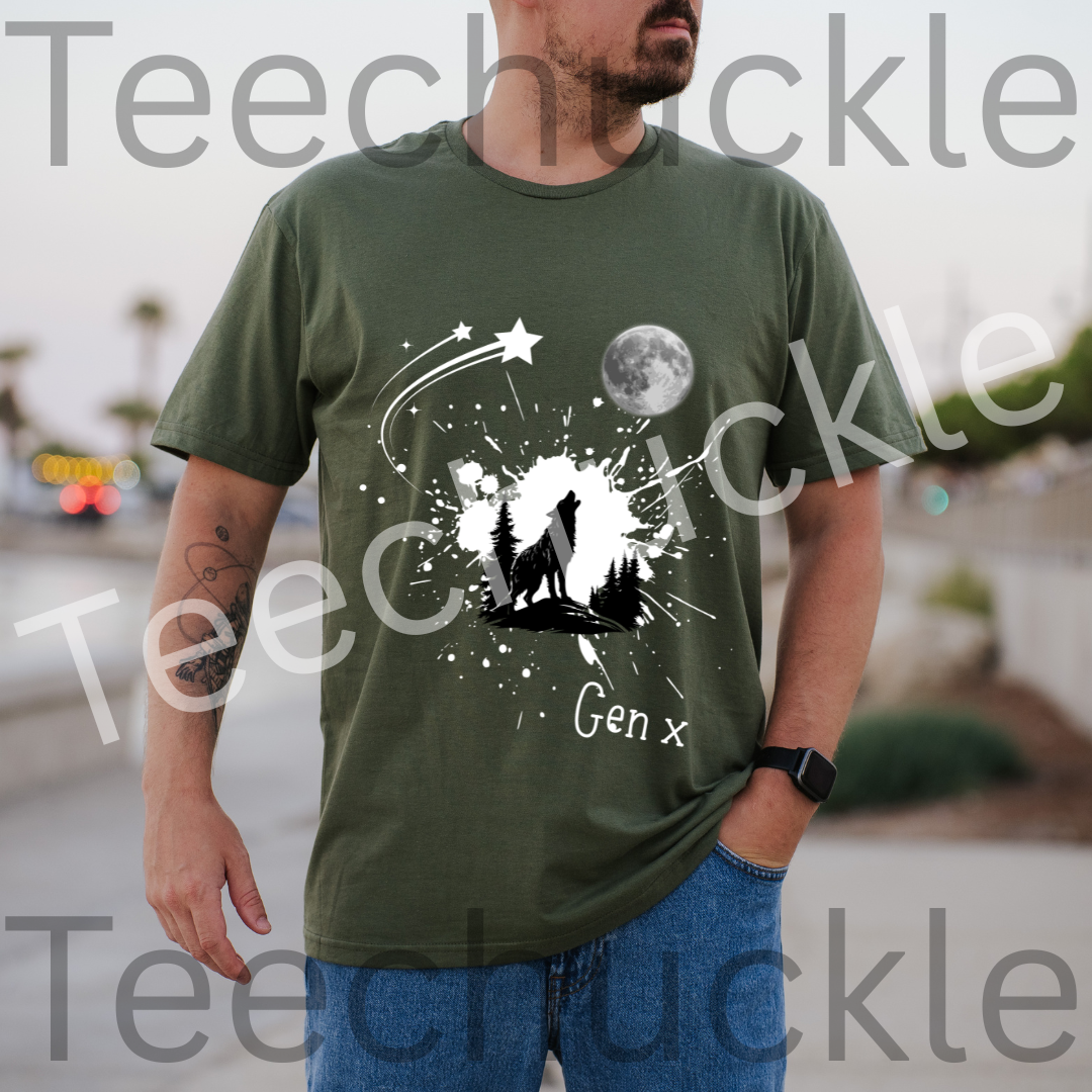 Teechuckle Unisex Gen x wolf T-Shirt