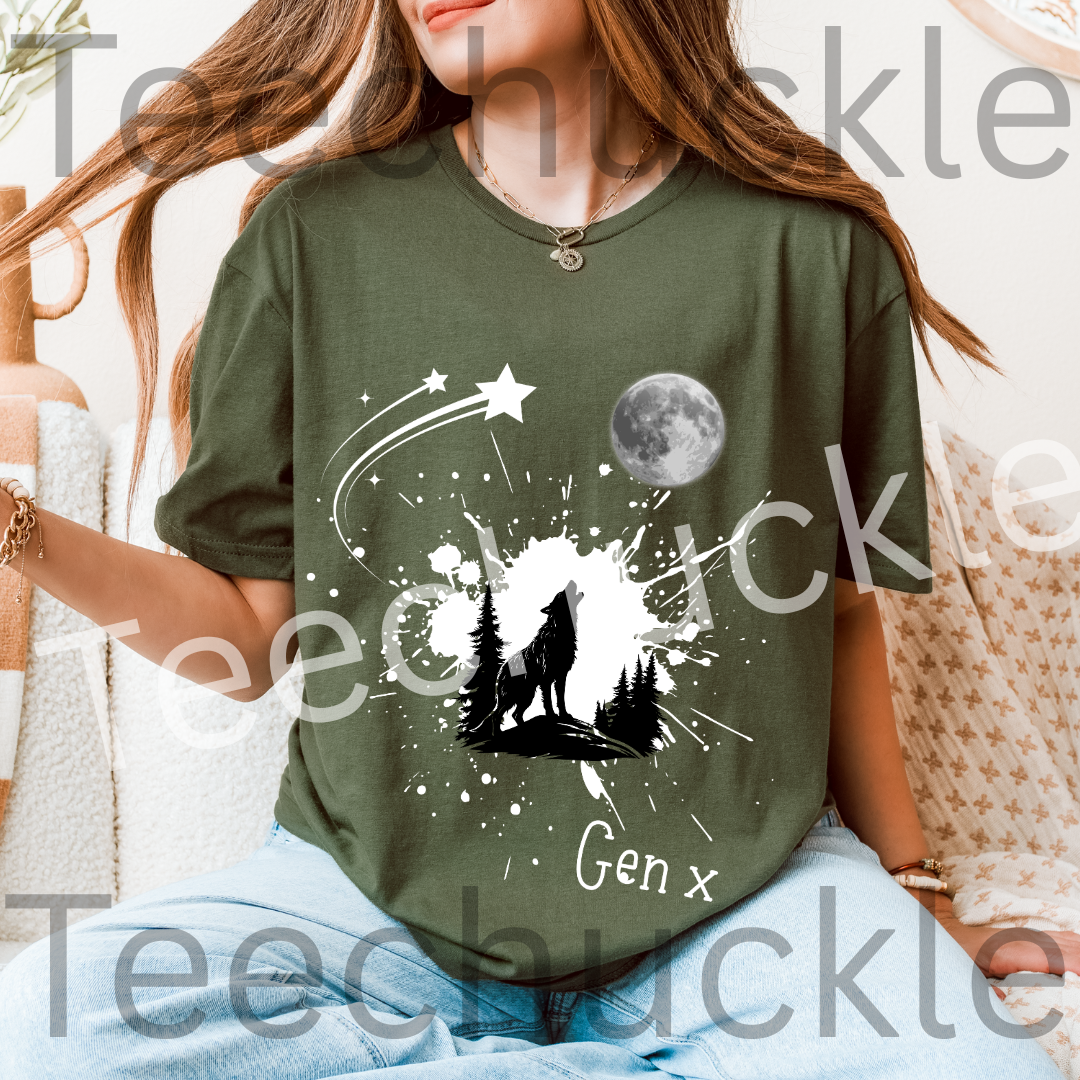 Teechuckle Unisex Gen x wolf T-Shirt