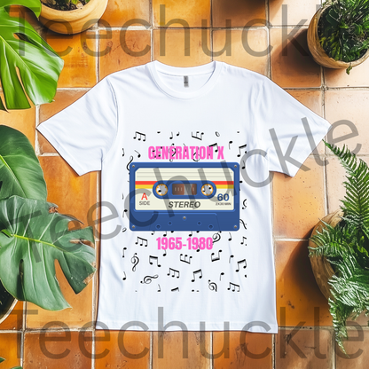 Teechuckle Unisex Gen x 1965-1980 T-shirt