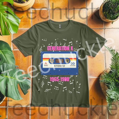 Teechuckle Unisex Gen x 1965-1980 T-shirt