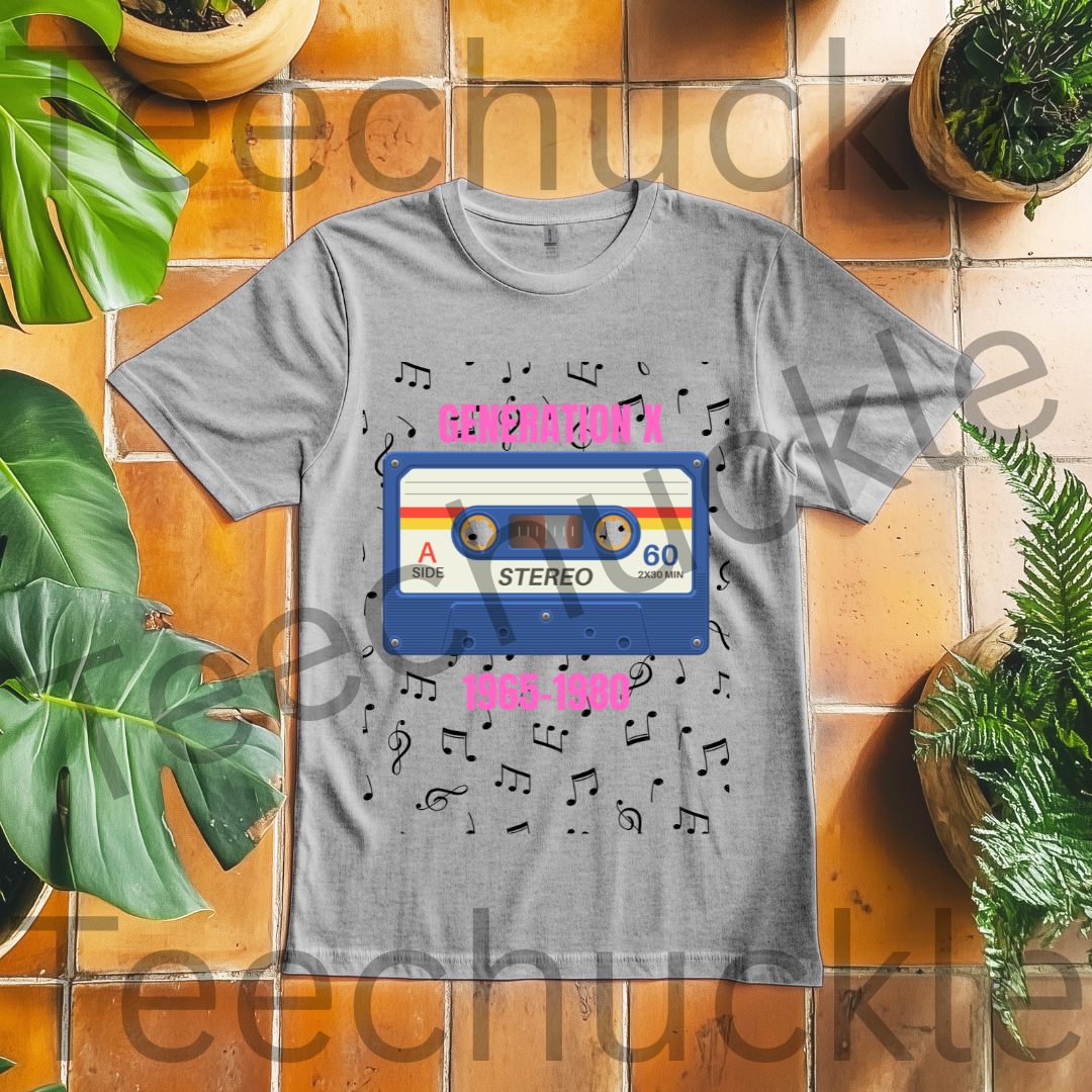 Teechuckle Unisex Gen x 1965-1980 T-shirt