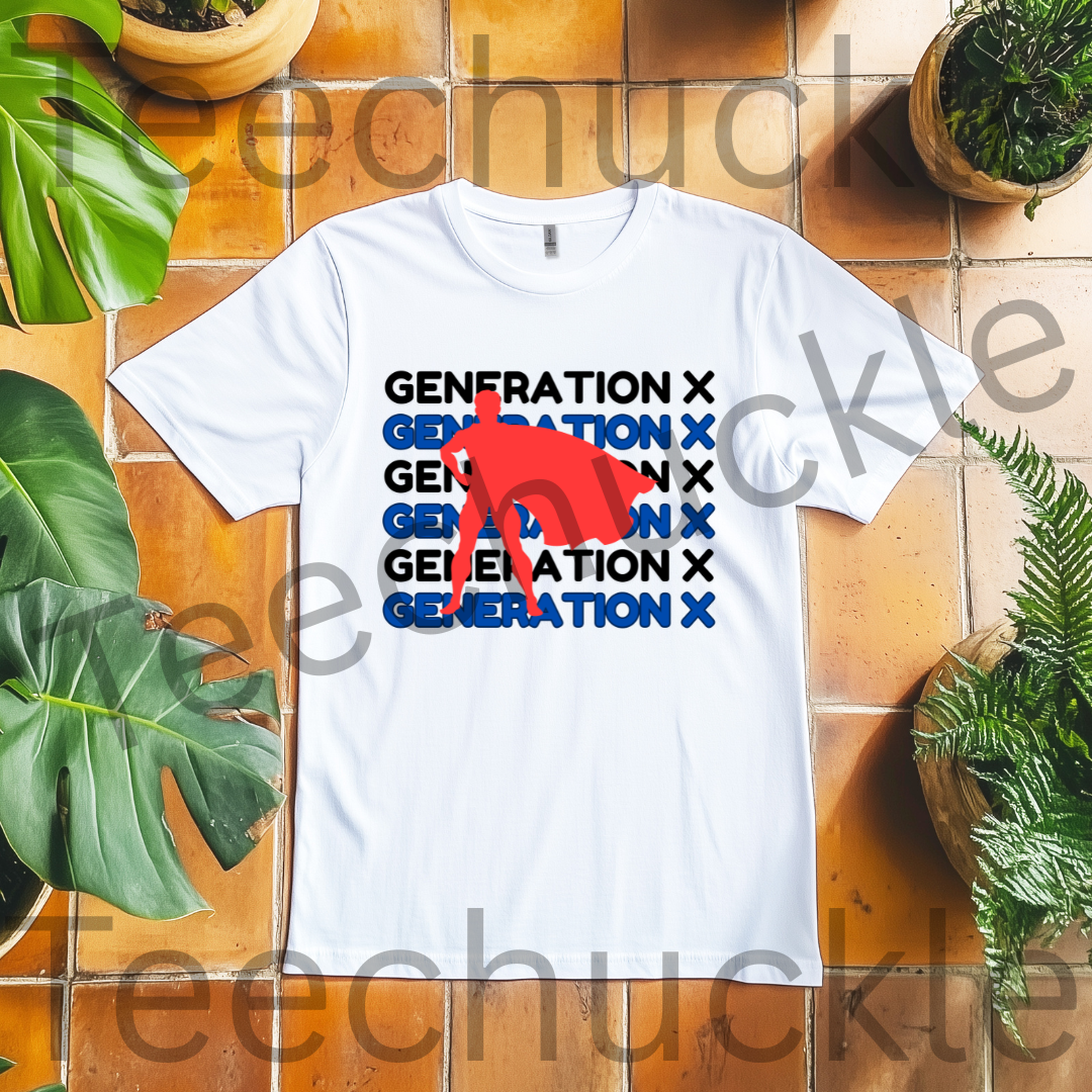 Teechuckle, Unisex, Generation x T-shirt