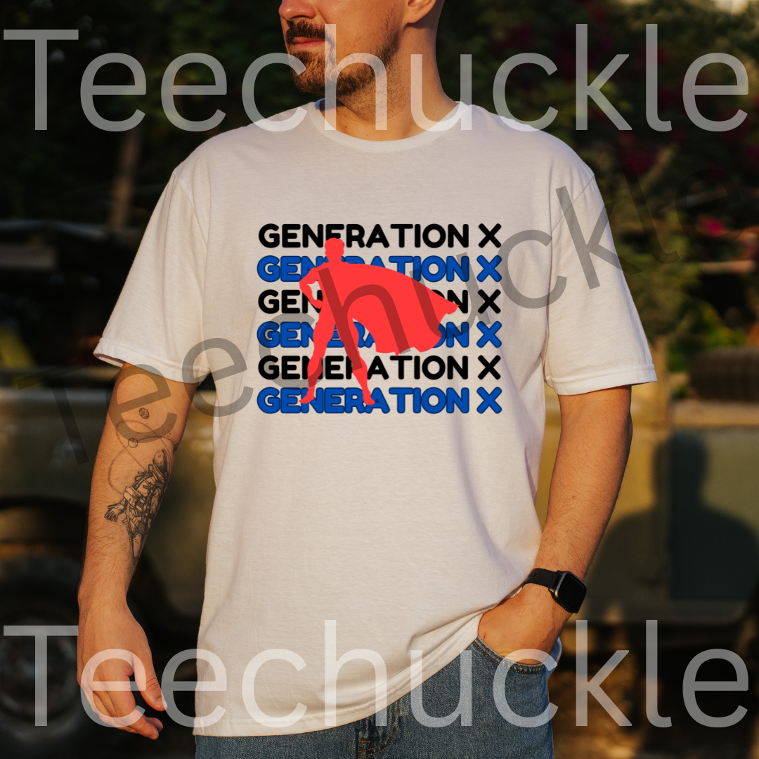 Teechuckle, Unisex, Generation x T-shirt