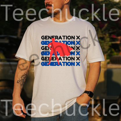 Teechuckle, Unisex, Generation x T-shirt