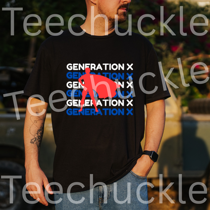Teechuckle, Unisex, Generation x T-shirt
