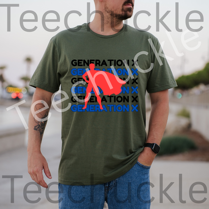 Teechuckle, Unisex, Generation x T-shirt