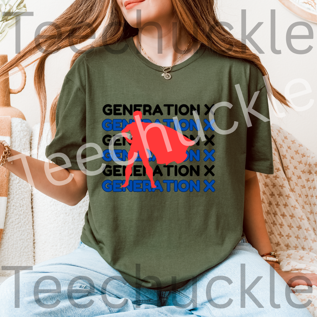 Teechuckle, Unisex, Generation x T-shirt