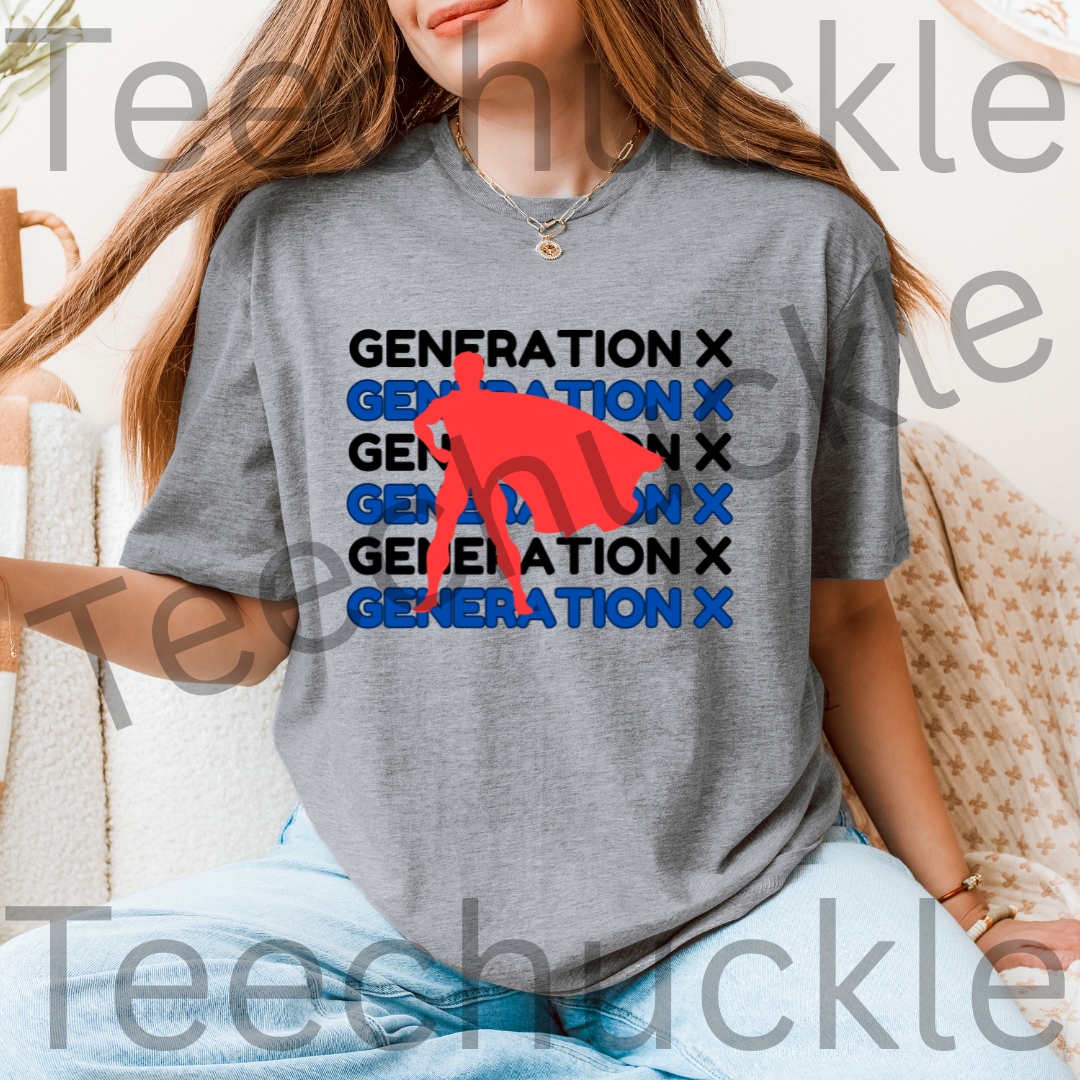 Teechuckle, Unisex, Generation x T-shirt