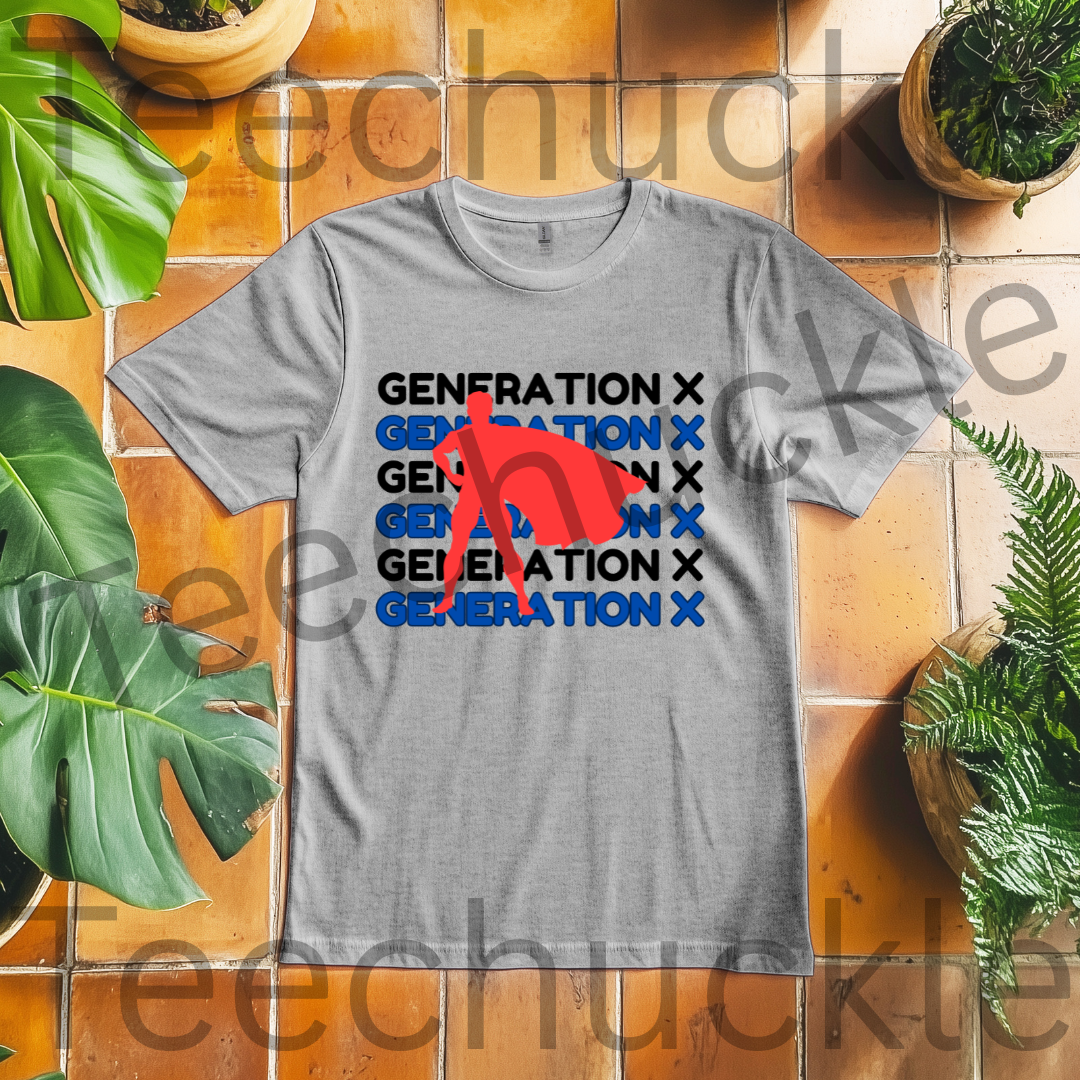 Teechuckle, Unisex, Generation x T-shirt