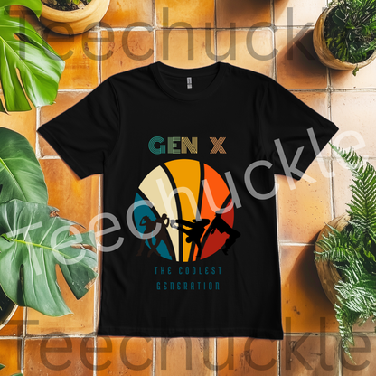 Teechuckle Unisex Gen x The coolest Generation T-shirt
