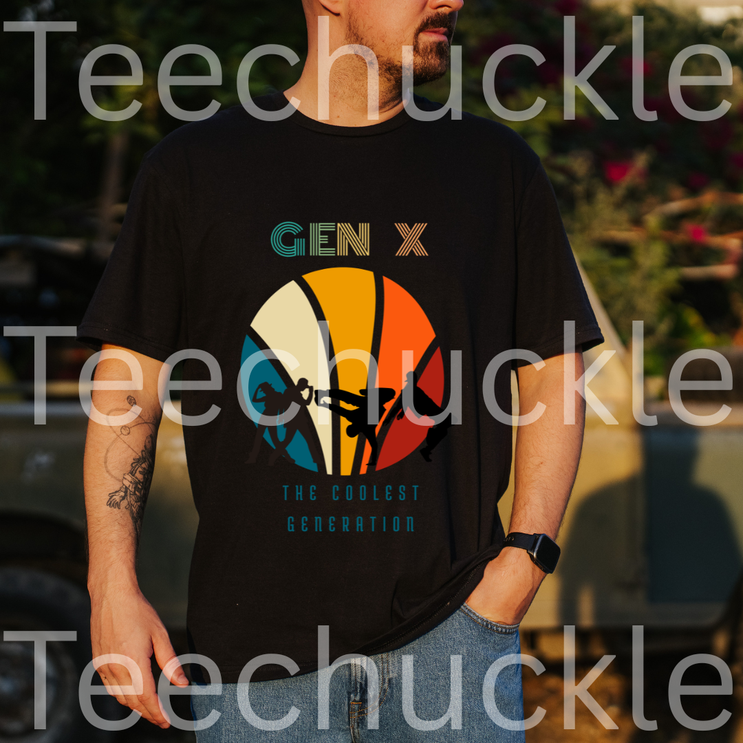 Teechuckle Unisex Gen x The coolest Generation T-shirt