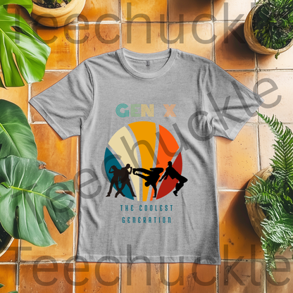 Teechuckle Unisex Gen x The coolest Generation T-shirt