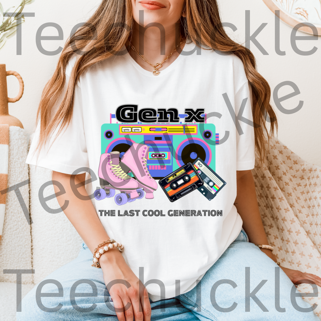 Teechuckle Unisex Gen x The last cool generation T-shirt