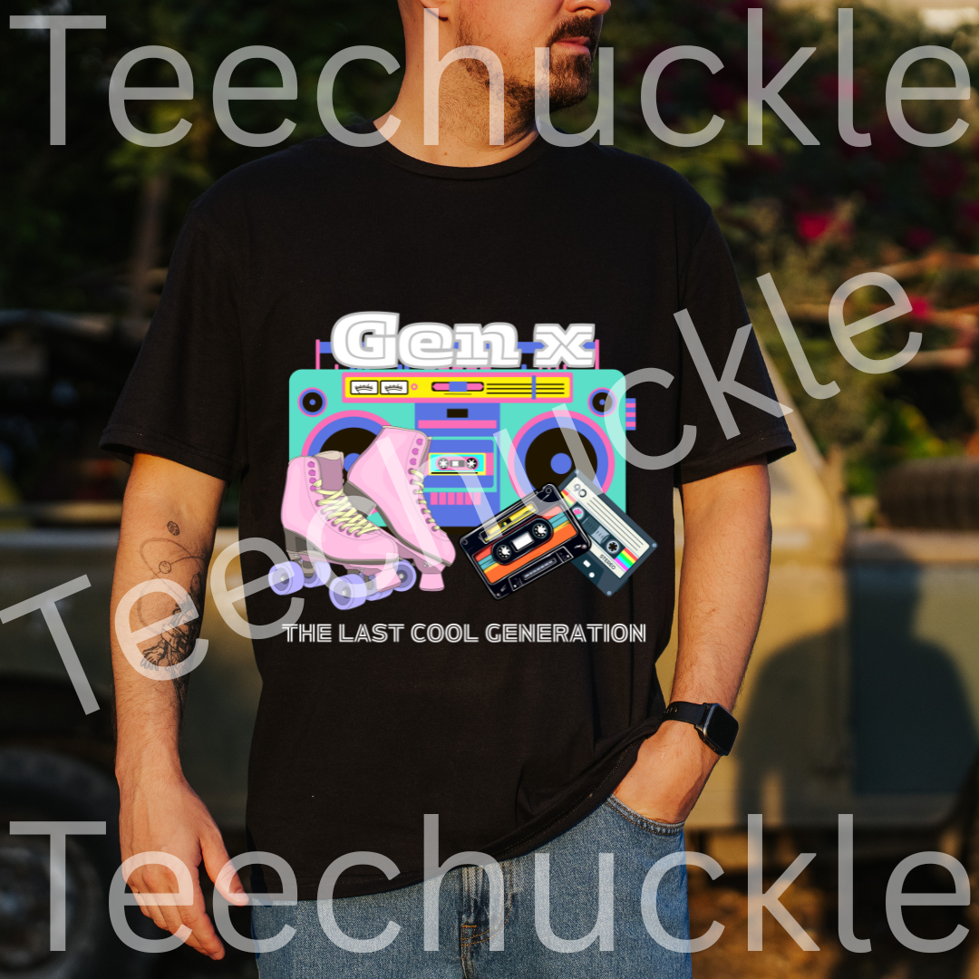 Teechuckle Unisex Gen x The last cool generation T-shirt