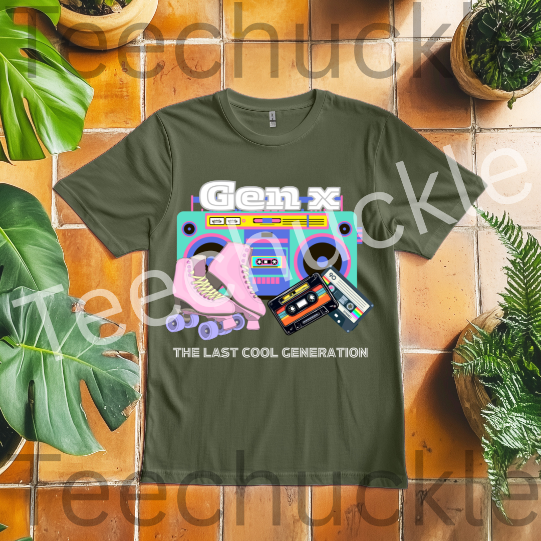 Teechuckle Unisex Gen x The last cool generation T-shirt
