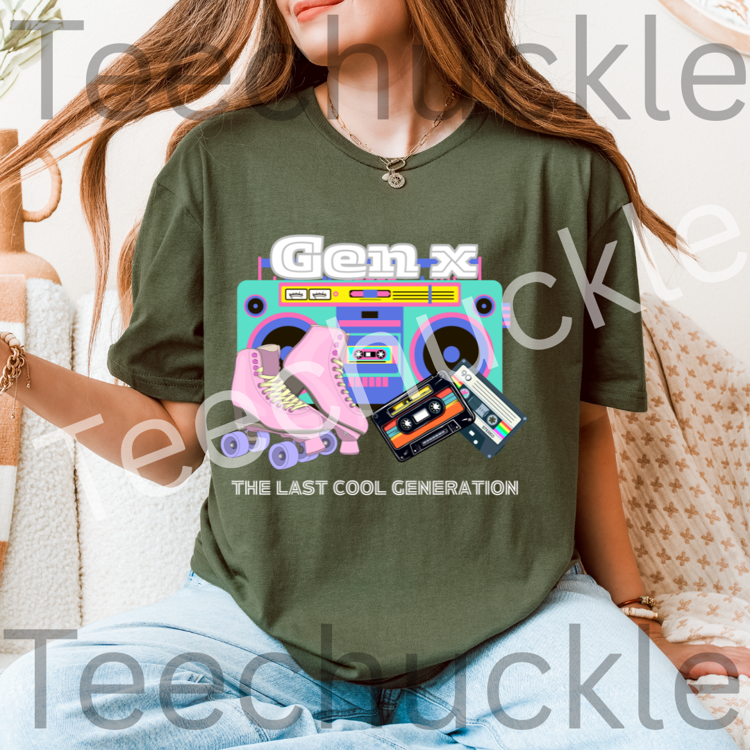 Teechuckle Unisex Gen x The last cool generation T-shirt