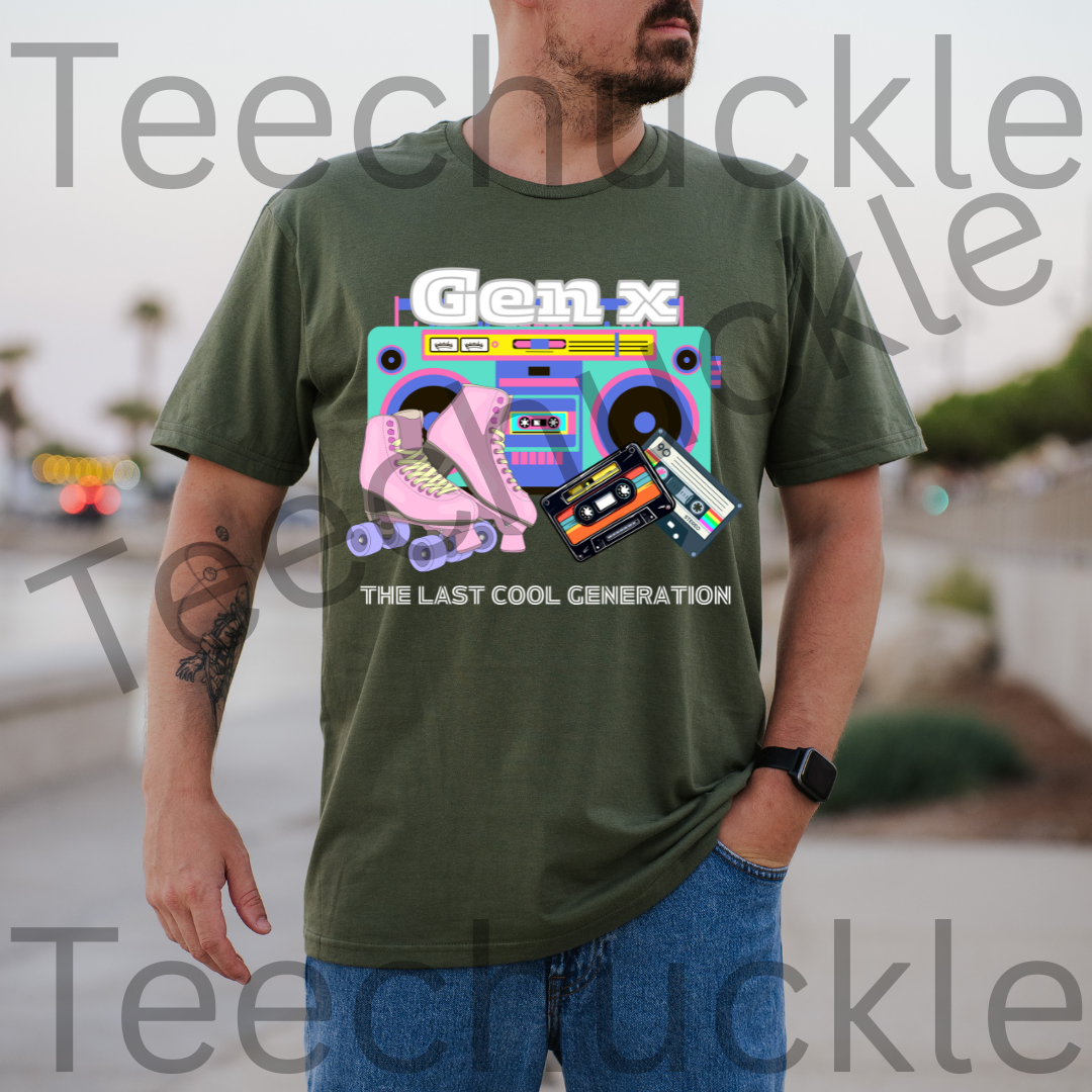 Teechuckle Unisex Gen x The last cool generation T-shirt