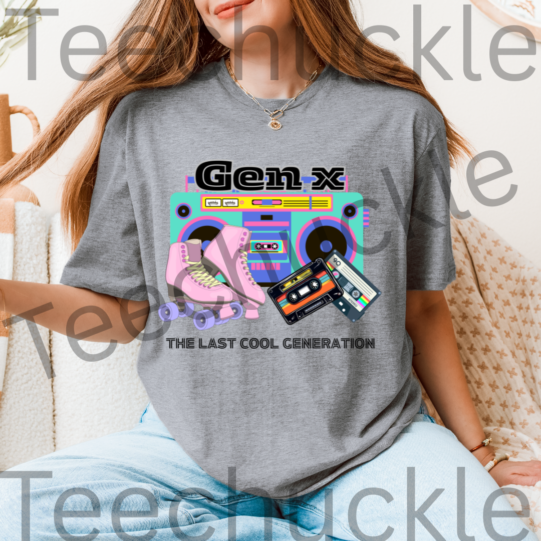 Teechuckle Unisex Gen x The last cool generation T-shirt