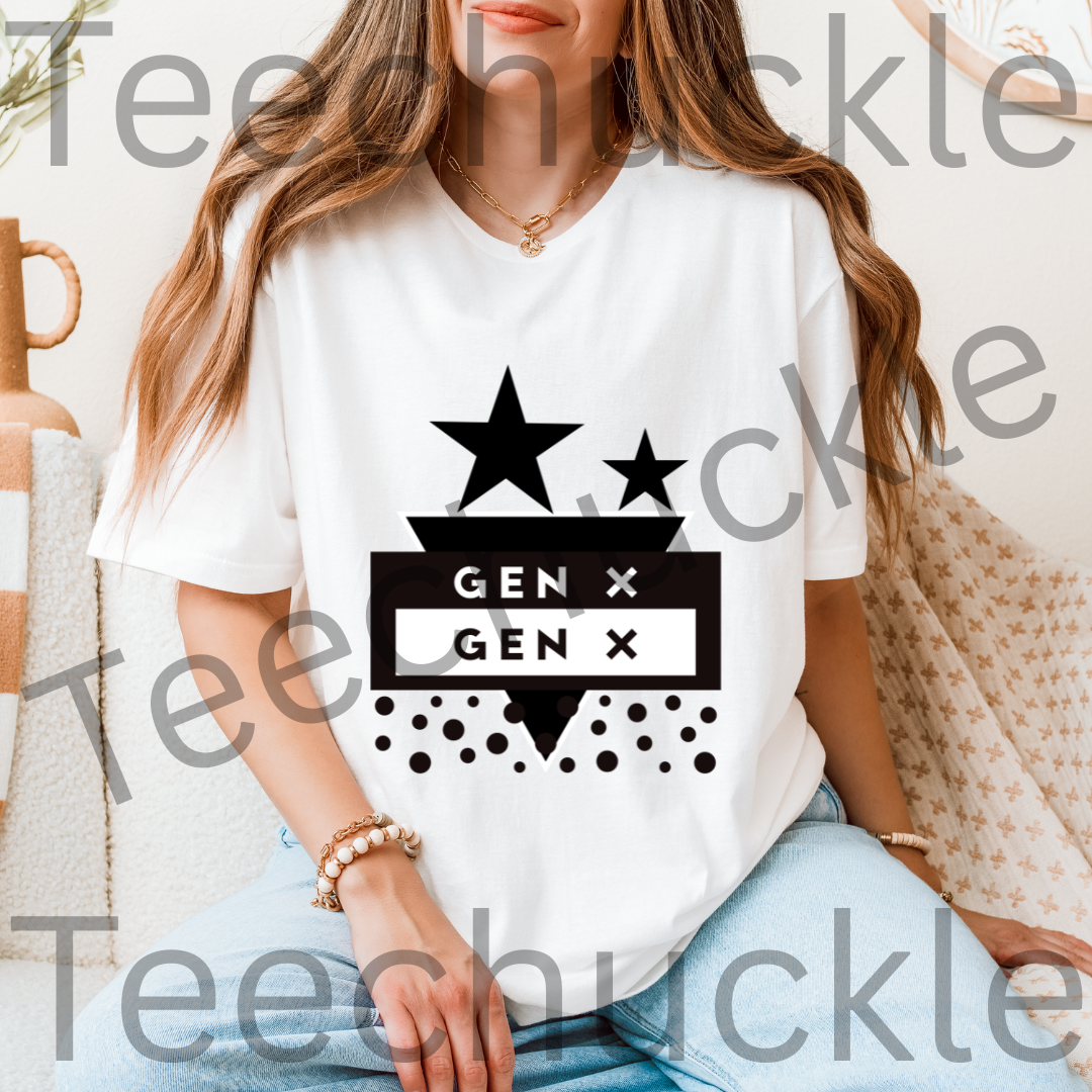 Teechuckle, Unisex Gen x T-shirt