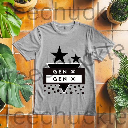 Teechuckle, Unisex Gen x T-shirt