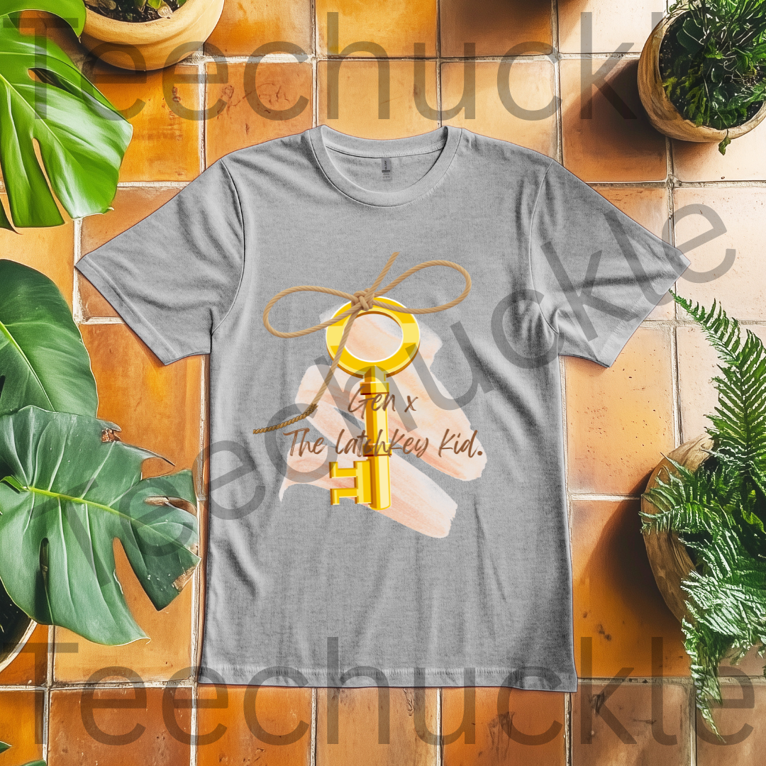 Teechuckle Unisex Gen x The latchkey kids T-shirt