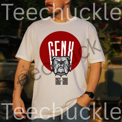 Teechuckle Unisex Gen x 1965-1980 Bulldog t-shirt