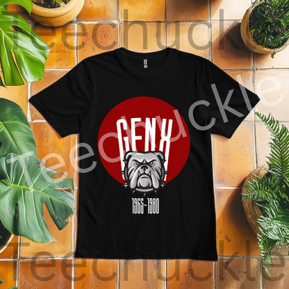 Teechuckle Unisex Gen x 1965-1980 Bulldog t-shirt