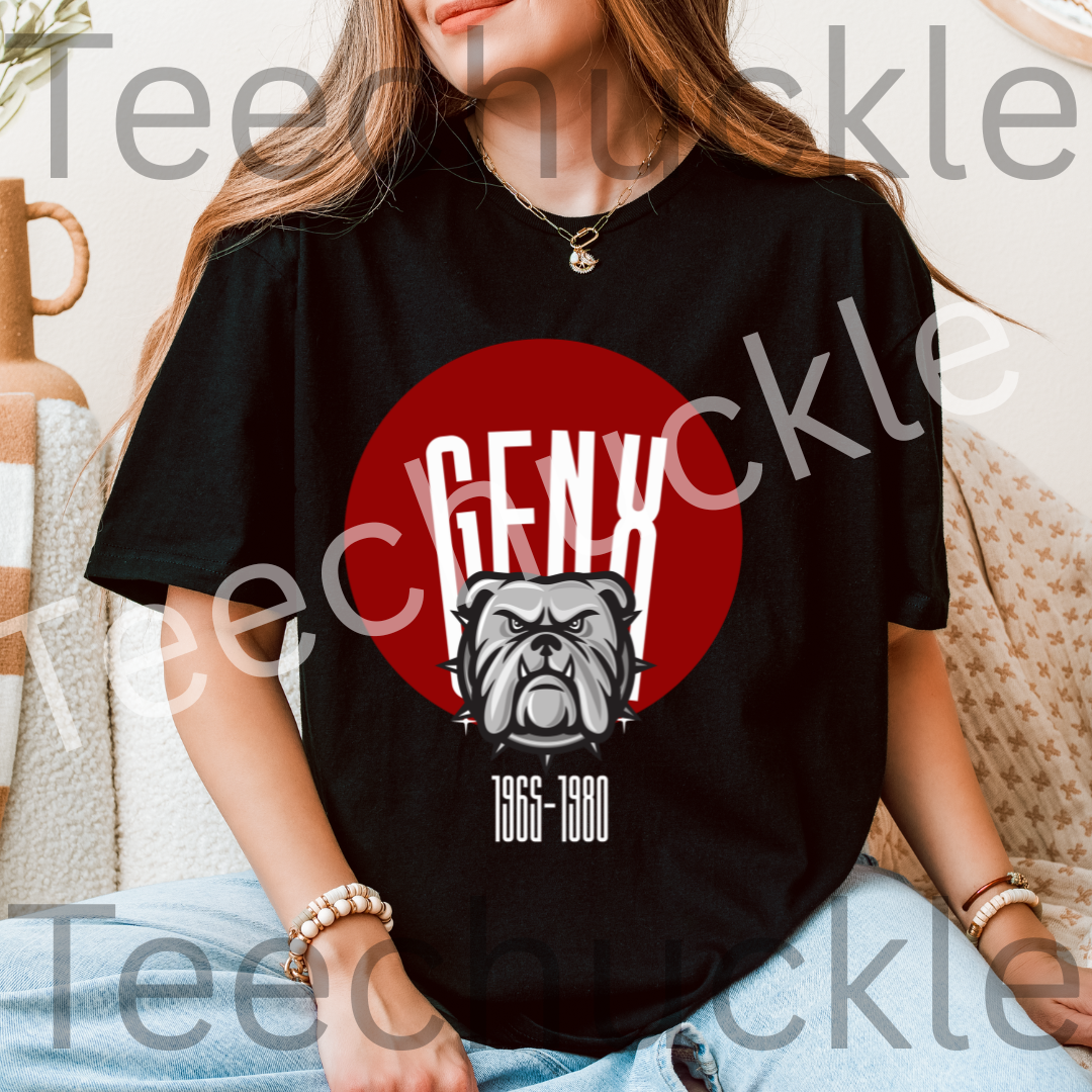 Teechuckle Unisex Gen x 1965-1980 Bulldog t-shirt