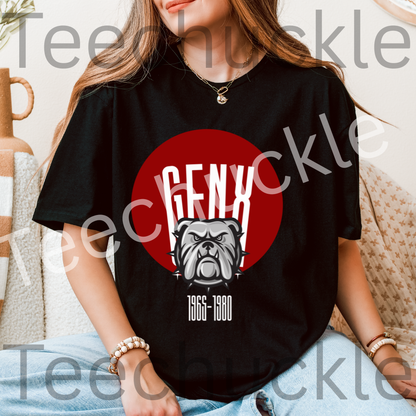 Teechuckle Unisex Gen x 1965-1980 Bulldog t-shirt