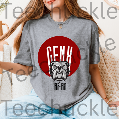 Teechuckle Unisex Gen x 1965-1980 Bulldog t-shirt