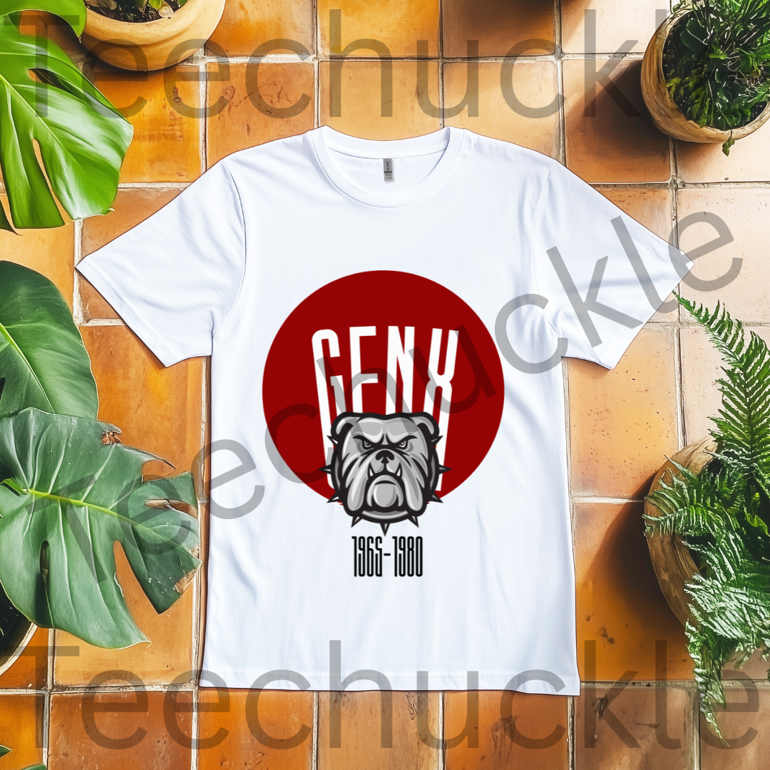 Teechuckle Unisex Gen x 1965-1980 Bulldog t-shirt