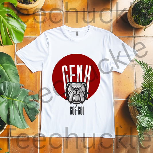 Teechuckle Unisex Gen x 1965-1980 Bulldog t-shirt