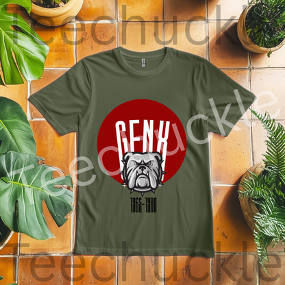 Teechuckle Unisex Gen x 1965-1980 Bulldog t-shirt