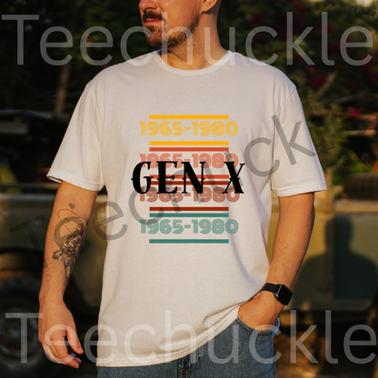 Teechuckle Unisex Gen x 1965-1980 T-shirt