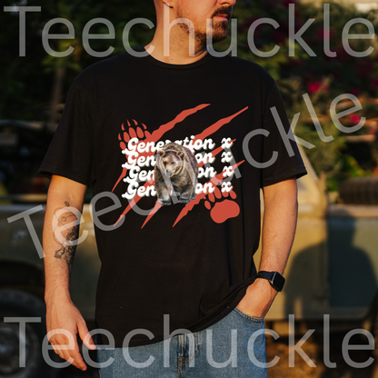 Generation X Bear T-shirt, Gen X Attitude, Unisex Gift Shirt
